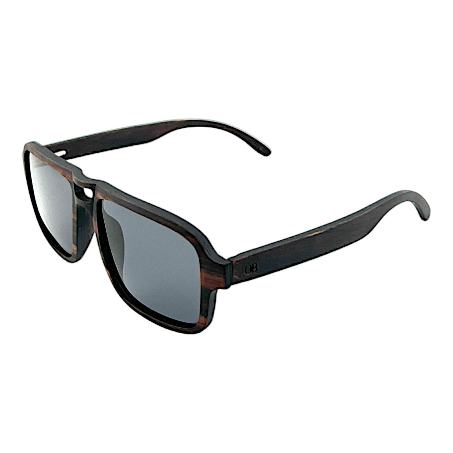 Oak Brook Aviator Wooden Sunglasses